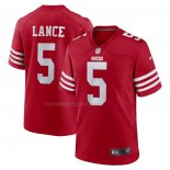 Maglia NFL Game San Francisco 49ers Trey Lance 5 Rosso
