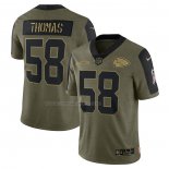 Maglia NFL Limited Kansas City Chiefs Derrick Thomas 2021 Salute To Service Retired Verde
