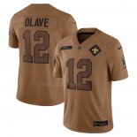 Maglia NFL Limited New Orleans Saints Chris Olave 2023 Salute To Service Marrone