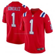 Maglia NFL Game New England Patriots Christian Gonzalez 2023 NFL Draft First Round Pick Alternato Rosso