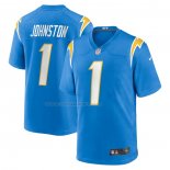 Maglia NFL Game Los Angeles Chargers Quentin Johnston 2023 NFL Draft First Round Pick Blu