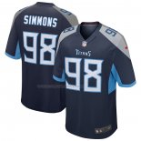 Maglia NFL Game Tennessee Titans Jeffery Simmons Blu