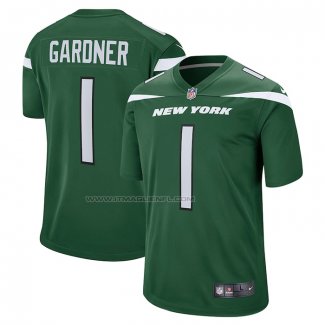 Maglia NFL Game New York Jets Ahmad Sauce Gardner 2022 NFL Draft Pick Verde