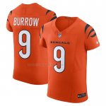 Maglia NFL Elite Cincinnati Bengals Joe Burrow Vapor F.U.S.E. Arancione