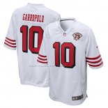 Maglia NFL Game San Francisco 49ers Jimmy Garoppolo 75th Anniversary 2nd Alternato Bianco
