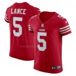 Maglia NFL Elite San Francisco 49ers Trey Lance Vapor Rosso