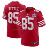 Maglia NFL Game San Francisco 49ers George Kittle Super Bowl Lviii Patch Rosso