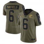 Maglia NFL Limited Baltimore Ravens Baker Mayfield 2021 Salute To Service Verde
