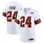 Maglia NFL Game Cleveland Browns Nick Chubb 1946 Collection Alternato Bianco
