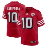 Maglia NFL Game San Francisco 49ers Jimmy Garoppolo 75th Anniversary Alternato Rosso
