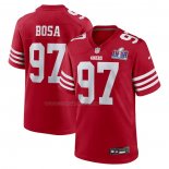 Maglia NFL Game San Francisco 49ers Nick Bosa Super Bowl Lviii Patch Rosso