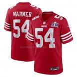 Maglia NFL Game San Francisco 49ers Fred Warner Super Bowl Lviii Patch Rosso