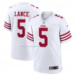 Maglia NFL Game San Francisco 49ers Trey Lance 5 Bianco