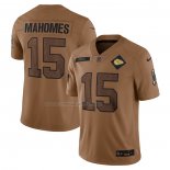 Maglia NFL Limited Kansas City Chiefs Patrick Mahomes 2023 Salute To Service Marrone
