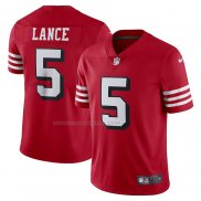 Maglia NFL Limited San Francisco 49ers Trey Lance Alternato Vapor Rosso