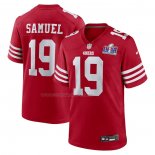 Maglia NFL Game San Francisco 49ers Deebo Samuel Super Bowl Lviii Patch Rosso